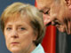 Rencontre informelle à Berlin pour Angela Merkel et Jacques Chirac à la recherche d'un consensus franco-allemand sur le budget.(Photo : AFP)