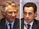 La modification des statuts de l'UMP donne l'avantage à Sarkozy au sein du parti. Villepin reste en tête dans les sondages.(Photo: AFP)