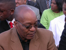 Jacob Zuma, favori des sondages à l'élection présidentielle du 22 avril 2009.(Photo : Valérie Hirsch/RFI)