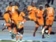 Les joueurs ivoiriens célèbrant le but de Didier Drogba.(Photo : AFP)