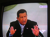 Au pays du président Chavez, on a beaucoup parlé politique.Photo : Manu Pochez/RFI