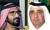 L'émir de Dubaï, Maktoum ben Rashed al-Maktoum (à droite), est décédé le 4 janvier 2006. Son frère, le cheikh Mohammad ben Rached al-Maktoum lui a succédé.(Photo : AFP)
