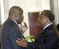 Le président Laurent Gbagbo et son Premier ministre Charles Konan Banny, le 23 janvier dernier à Abidjan.