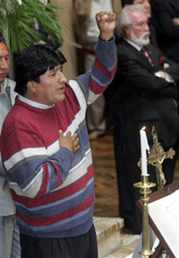 «<em>Les cinq cents ans de résistance indienne n'ont pas été vains</em>» a déclaré Evo Morales.(Photo : AFP)