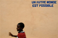 Depuis jeudi, la capitale malienne est «badigeonnée» aux couleurs du Forum social mondial.(Photo : AFP)