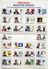 Le 5 mars 2006, les Béninois devront choisir leur prochain président parmi 26 candidats.(Photo : AFP)