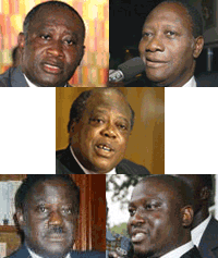 La rencontre inédite, sans intermédiaire, entre «&nbsp;frères ivoiriens&nbsp;» est remise en cause par l'absence des Forces Nouvelles à Yamoussoukro.(Montage : RFI)