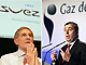 A gauche, le PDG de Suez, Gérard Mestrallet et Jean-François Cirelli, son homologue de GDF, à droite.(Photos: AFP)