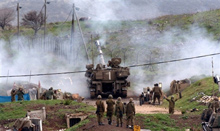 L’artillerie et l’aviation israéliennes ont riposté en bombardant collines et vallons situés à proximité des hameaux de Chebaa.(photo : AFP)