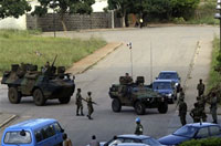 Imposant dispositif de sécurité autour et dans les bâtiments de la Fondation Félix Houphouët-Boigny pour la paix, à Yamoussoukro.(Photo : AFP)