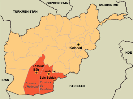 Carte de l'Afghanistan.(Carte : C. Wissing/RFI)