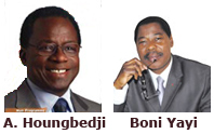 Adrien Houngbédji et Boni Yayi sont en lice pour le second tour des élections présidentielles béninoises le 19 mars prochain.(Montage : RFI)