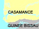 «<em>Notre objectif, c'est de prendre Salif Sadio et sa base</em>», explique le commandant des troupes bissau-guinéennes.(Carte : C.W. / RFI)