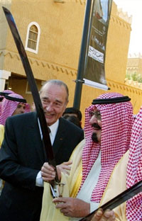 La visite de Jacques Chirac en Arabie Saoudite n'a pas stimulé les échanges commerciaux.(Photo : AFP)