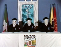 Trois membres de l'ETA ont annoncé mercredi 22 mars un cessez-le-feu permanent.(Photo : AFP)
