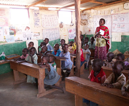 L'école du village d'Umoja.(Photo : Méryl Bécède/RFI)