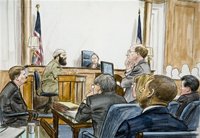 Alors que le procès de Zacarias Moussaoui touche à sa fin, ses avocats ont présenté jeudi des documents qui fragilisent ses affirmations sur son rôle dans les attentats du 11-Septembre.(Photo : AFP)