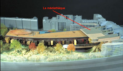 L'emplacement de la médiathèque dans l'ensemble du musée du quai Branly.DR