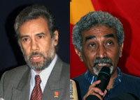 Le gouvernement du Timor oriental : le président Xanana Gusmao (G.) et le Premier ministre Mari Alkatiri.(Photo : AFP / RFI)