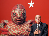 Onze ans après le lancement du projet, le président Jacques Chirac a inauguré mardi 20 juin le Musée du Quai Branly, dédidé aux arts d'Afrique, d'Océanie, d'Asie et des Amériques. 

		(Photo : AFP)