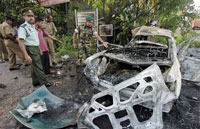 Le numéro trois de l'armée sri-lankaise, le général Parami Kulatunga, a été tué dans un attentat suicide près de Colombo. 

		(Photo : AFP)