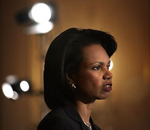 la secrétaire d'Etat américaine Condoleezza Rice, le 31 mai 2006 à Washington. (Photo: AFP)