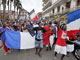 Guyanais et Brésiliens ont offert un carnaval sud-américain dans les rues de Cayenne après la victoire de la France contre le Brésil en quart de finale de la Coupe du monde 2006.(Photo : Jody Amiet)