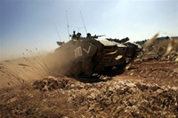 Des unités israéliennes ont pénétré en territoire libanais en plusieurs points, notamment dans le village frontalier de Maroun el-Ras. &#13;&#10;&#13;&#10;&#9;&#9;(Photo : AFP)