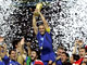 La joie du capitaine Fabio Cannavaro et de toute la Squadra Azzurra. 

		(Photo : AFP)