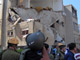 Haïfa, lundi 17 juillet. Immeuble touché par une roquette du Hezbollah. 

		(Photo : Sonia Chironi/RFI)