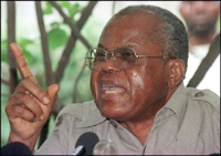 Le père fondateur du premier parti d'opposition l'UDPS, Etienne Tshisekedi en 1997. &#13;&#10;&#13;&#10;&#9;&#9;(Photo : AFP)