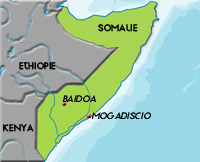 Le chef des islamistes somaliens Cheikh Hassan Dahir Aweys a appelé vendredi à la guerre sainte accusant l'Ethiopie d'avoir envahi la Somalie. 

		(Carte : H.Maurel/RFI)