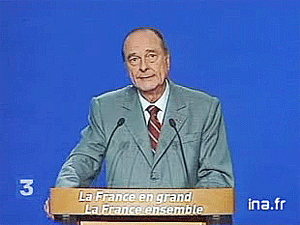 Pour Jacques Chirac : "la démocratie est le bien le plus précieux." &#13;&#10;&#13;&#10;&#9;&#9;(Photo : INA)