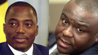 Joseph Kabila et Jean-Pierre Bemba, les deux têtes d'affiche de la présidentielle. 

		(Photo : AFP)