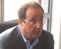 François Hollande face à la presse. &#13;&#10;&#13;&#10;&#9;&#9;(Photo: Florent Guignard/RFI)