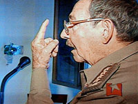 Raul Castro à la télévision, le 13 août. 

		(Photo : AFP)