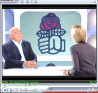 Dominique Strauss-Kahn sur Canal + dans l'émission Dimanche +, le 10 septembre 2006. &#13;&#10;&#13;&#10;&#9;&#9;(Photo : Canal +)