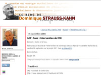 Blog de Dominique Strauss-Kahn. &#13;&#10;&#13;&#10;&#9;&#9;(Image : RFI)