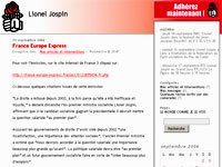 Blog de Lionel Jospin. &#13;&#10;&#13;&#10;&#9;&#9;(Image : RFI)