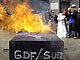 Manifestation contre la fusion GDF-Suez à Besançon (Doubs). 

		(Photo: AFP)
