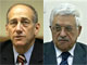 Le Premier ministre israélien, Ehud Olmert, et le président de l'Autorité palestinienne, Mahmoud Abbas.(Photo: AFP)