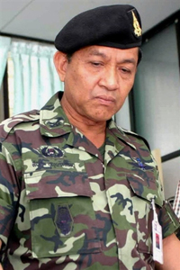 Le général Sonthi Boonyaratglin, limogé par le Premier ministre Thaksin Shinawatra  &#13;&#10;&#13;&#10;&#9;&#9;(Photo : AFP)
