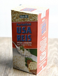 Paquet de riz américain, commercialisé en Allemagne, contaminé par le riz OGM illégal. 

		(Photo : <a href="http://www.greenpeace.org/france/news/de-plus-en-plus-de-riz-transge" target="_blank">Greenpeace</a>)