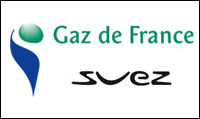 Logos de Gaz de France et de Suez.(Montage: RFI)