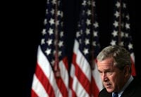 George W. Bush, le 11 octobre 2006 à Washington.  La pression se renforce sur le président des Etats-Unis afin qu’il change de politique. 

		(Photo: AFP)