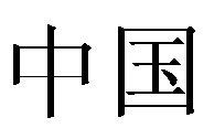Idéogramme chinois : «Chine Zhongguo» &#13;&#10;&#13;&#10;&#9;&#9;