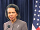 La secrétaire d'Etat américaine Condoleezza Rice lors de sa conférence de presse avant son départ pour sa tournée asiatique. 

		(Photo : AFP)