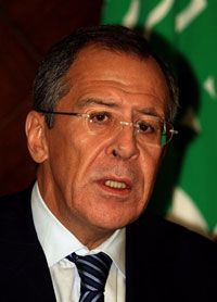 Sergeï Lavrov, le ministre russe des Affaires étrangères, a continué sur le registre des menaces à l’encontre de Tbilissi. 

		(Photo : AFP)