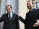 Javier Solana, diplomate en chef de l'Union européenne (à gauche) a jugé «intéressante» la proposition iranienne et continue ses contacts avec Ali Larijani, le négociateur en chef iranien (à droite). (Photo: AFP)