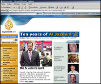 <a href="http://english.aljazeera.net/NR/exeres/B408C598-CF92-4917-9C31-53FD481A3558.htm" target="_blank">Page anniversaire </a>des dix ans de la chaîne d'information Al-Jazira. 

		(Source: Al Jazira) 